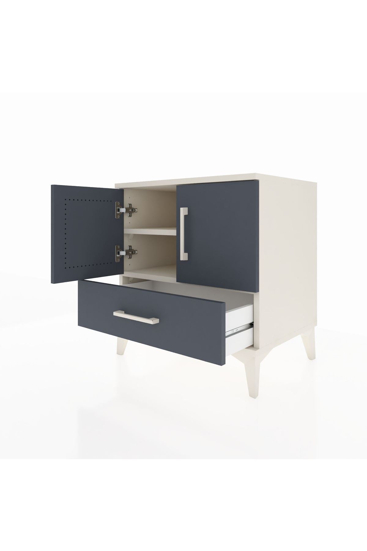 Hyperion Komodin 2 Raflı Tek Çekmeceli 2 Kapaklı 60x44x64 - S45M007V2B