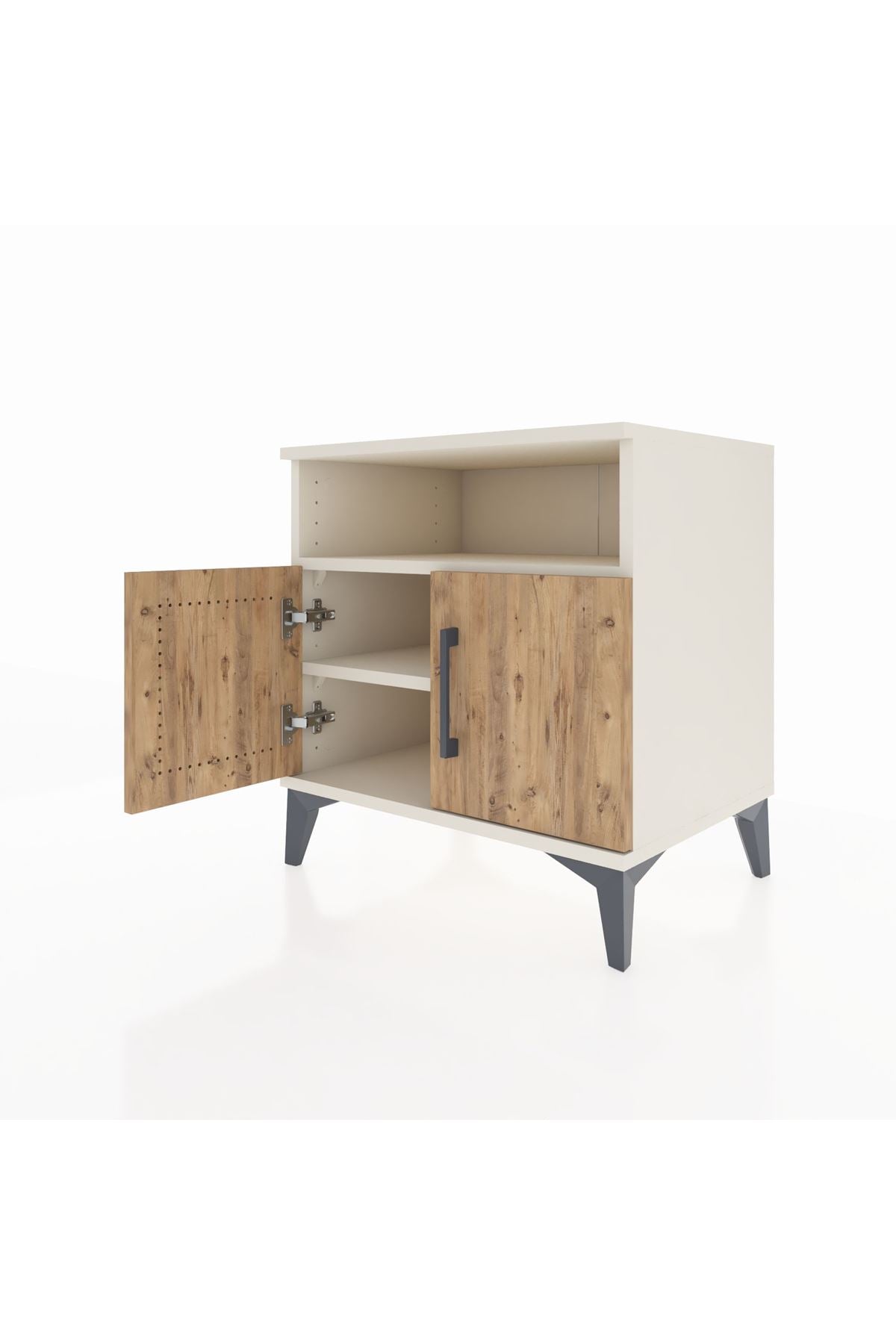 Hyperion Komodin 2 Raflı 2 Kapaklı 60x44x64 - S45M009V3B