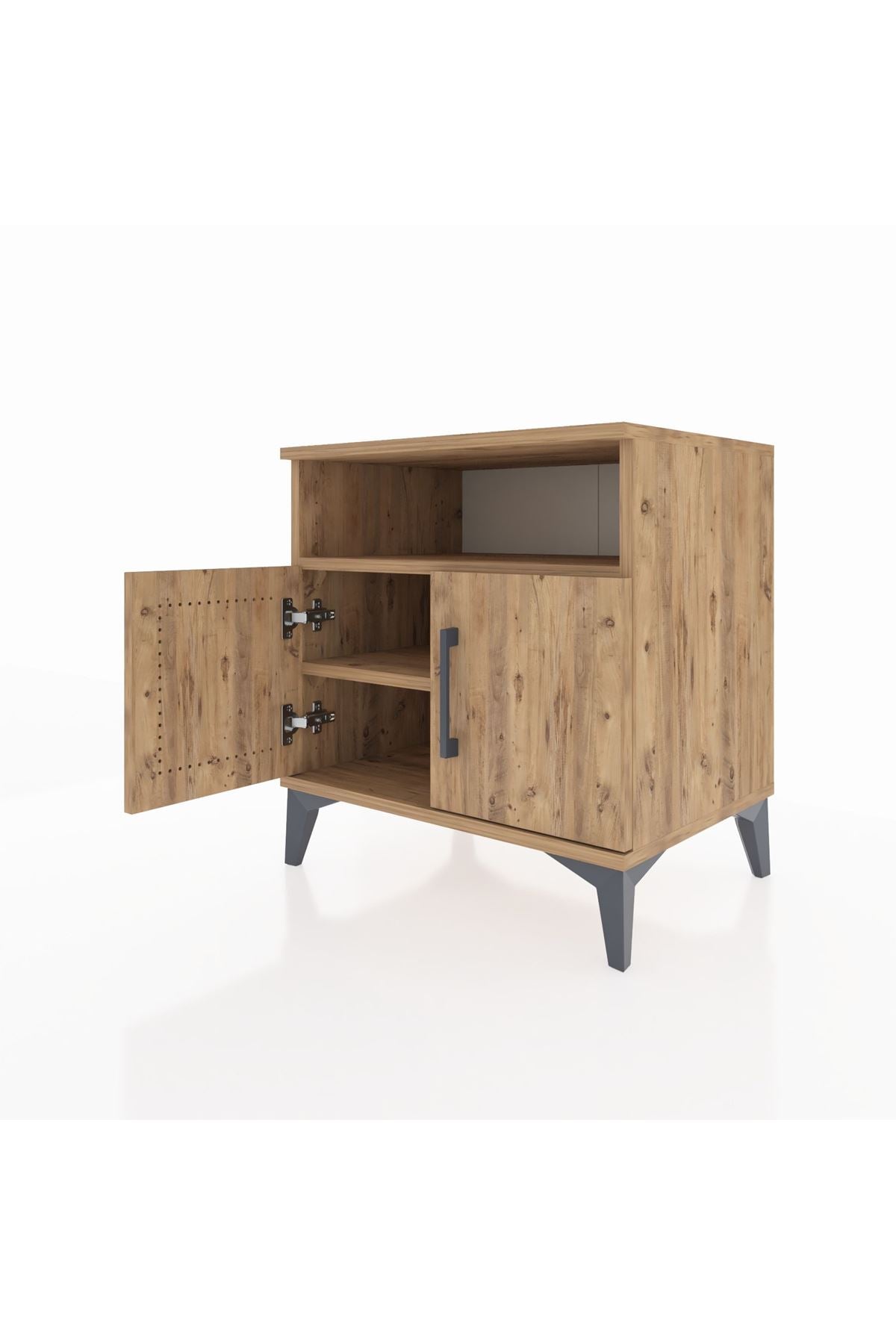 Hyperion Komodin 2 Raflı 2 Kapaklı 60x44x64 - S45M009V9B