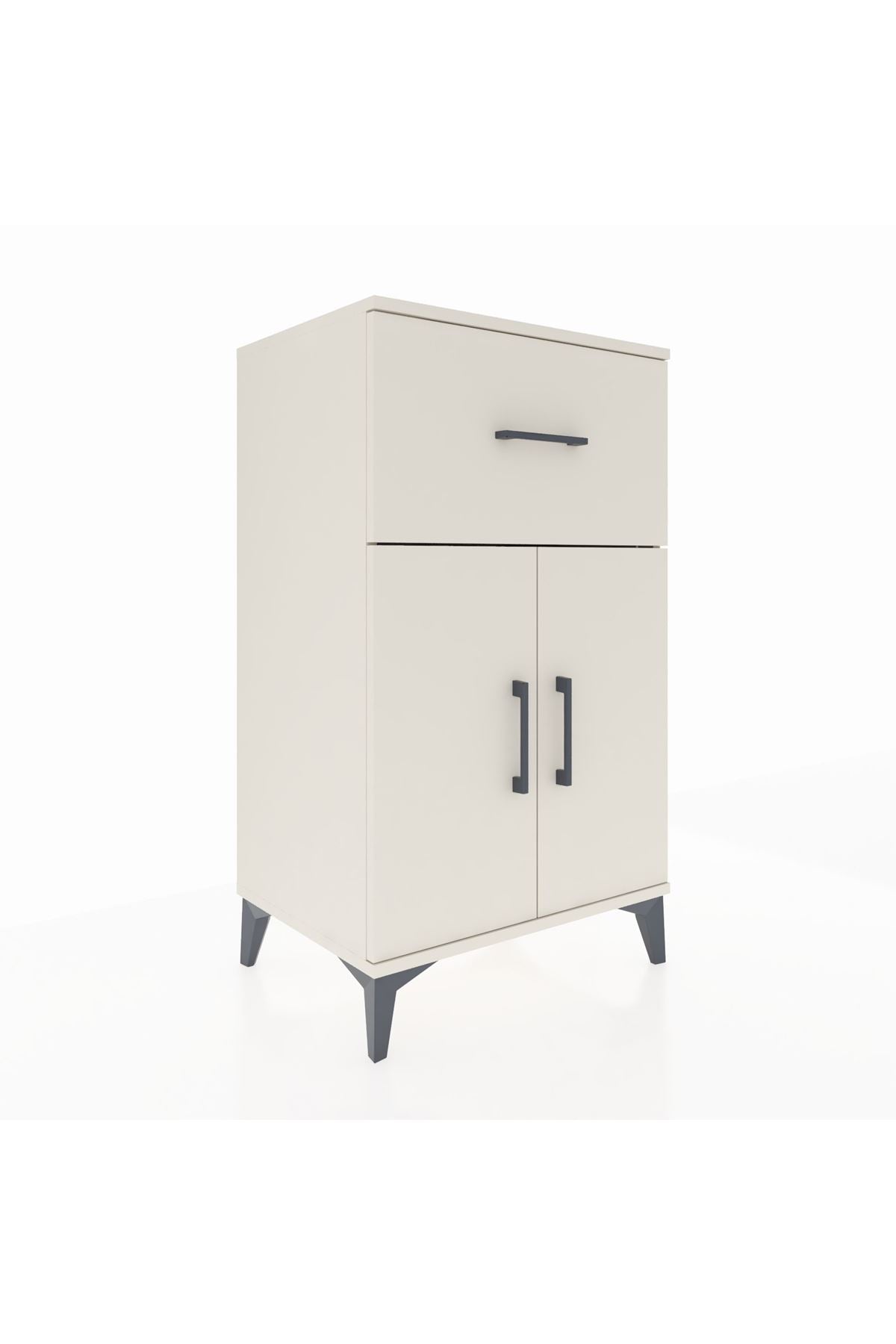 Hyperion Komodin Tek Raflı Tek Çekmeceli 2 Kapaklı 60x44x106 - S48M010V1B