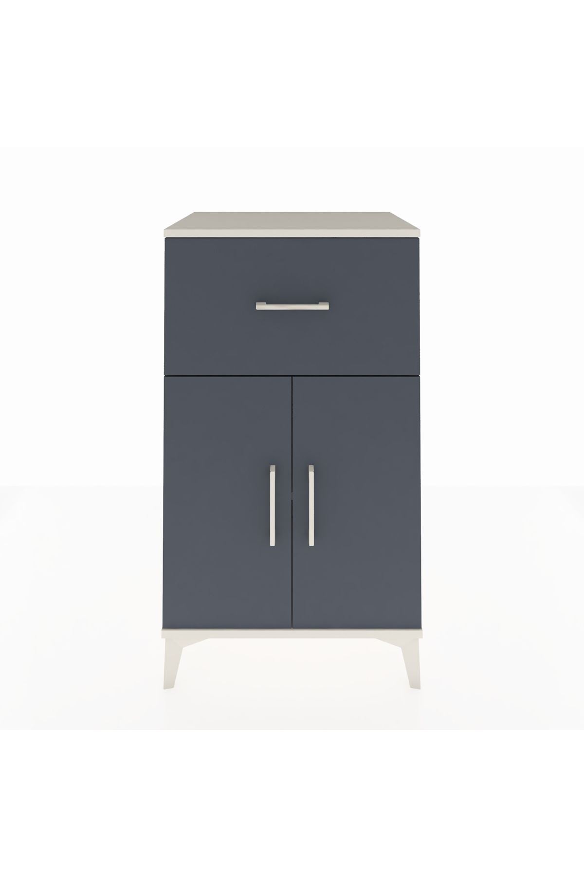 Hyperion Komodin Tek Raflı Tek Çekmeceli 2 Kapaklı 60x44x106 - S48M010V2B