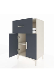 Hyperion Komodin Tek Raflı Tek Çekmeceli 2 Kapaklı 60x44x106 - S48M010V2B