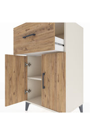 Hyperion Komodin Tek Raflı Tek Çekmeceli 2 Kapaklı 60x44x106 - S48M010V3B