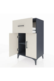 Hyperion Komodin Tek Raflı Tek Çekmeceli 2 Kapaklı 60x44x106 - S48M010V4B