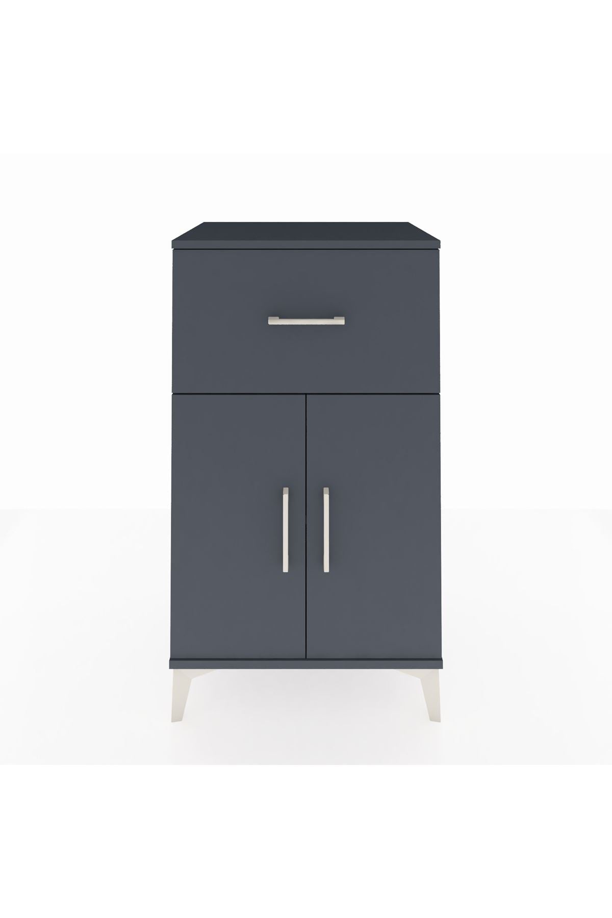 Hyperion Komodin Tek Raflı Tek Çekmeceli 2 Kapaklı 60x44x106 - S48M010V5B