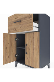 Hyperion Komodin Tek Raflı Tek Çekmeceli 2 Kapaklı 60x44x106 - S48M010V6B