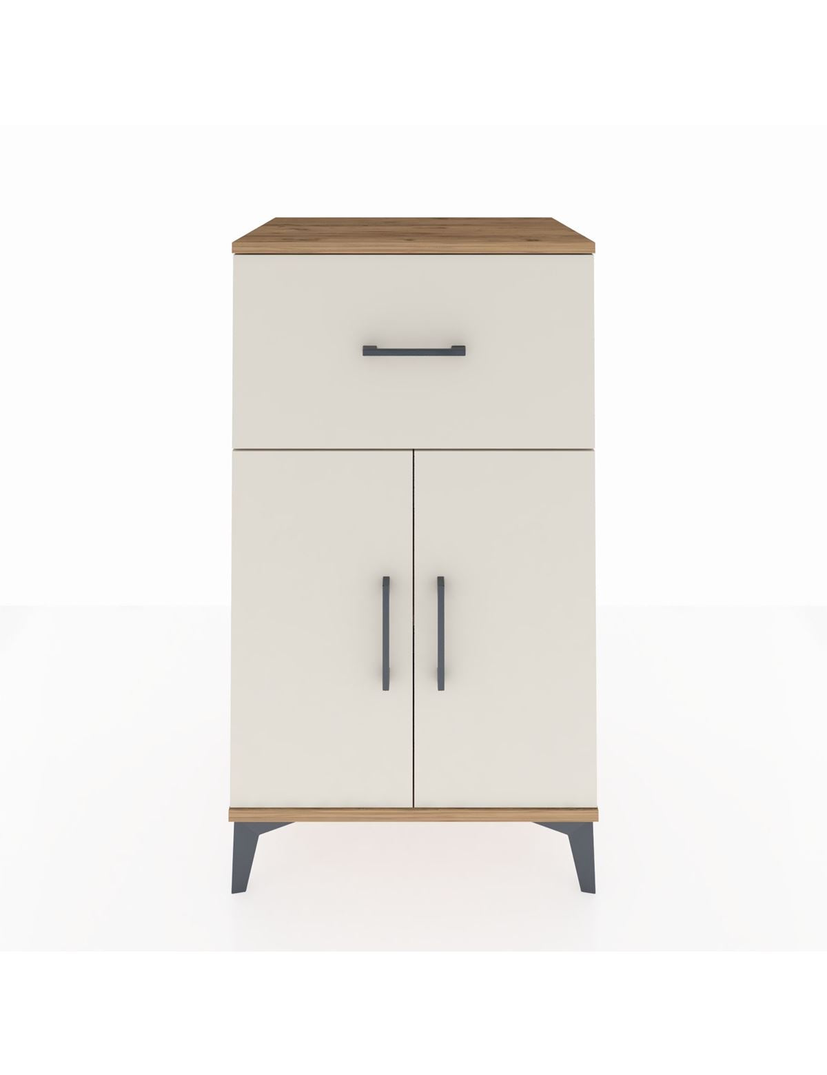 Hyperion Komodin Tek Raflı Tek Çekmeceli 2 Kapaklı 60x44x106 - S48M010V7B