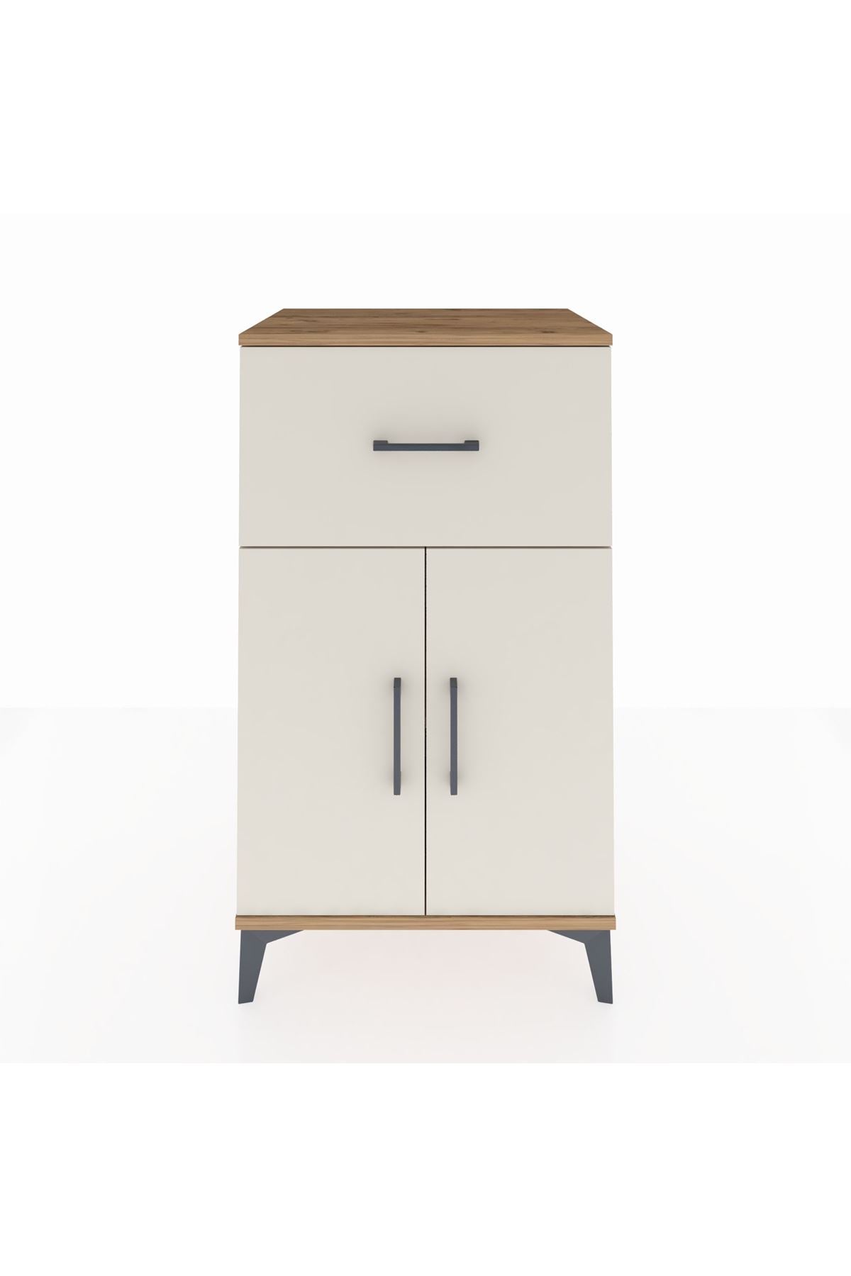 Hyperion Komodin Tek Raflı Tek Çekmeceli 2 Kapaklı 60x44x106 - S48M010V7B