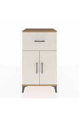 Hyperion Komodin Tek Raflı Tek Çekmeceli 2 Kapaklı 60x44x106