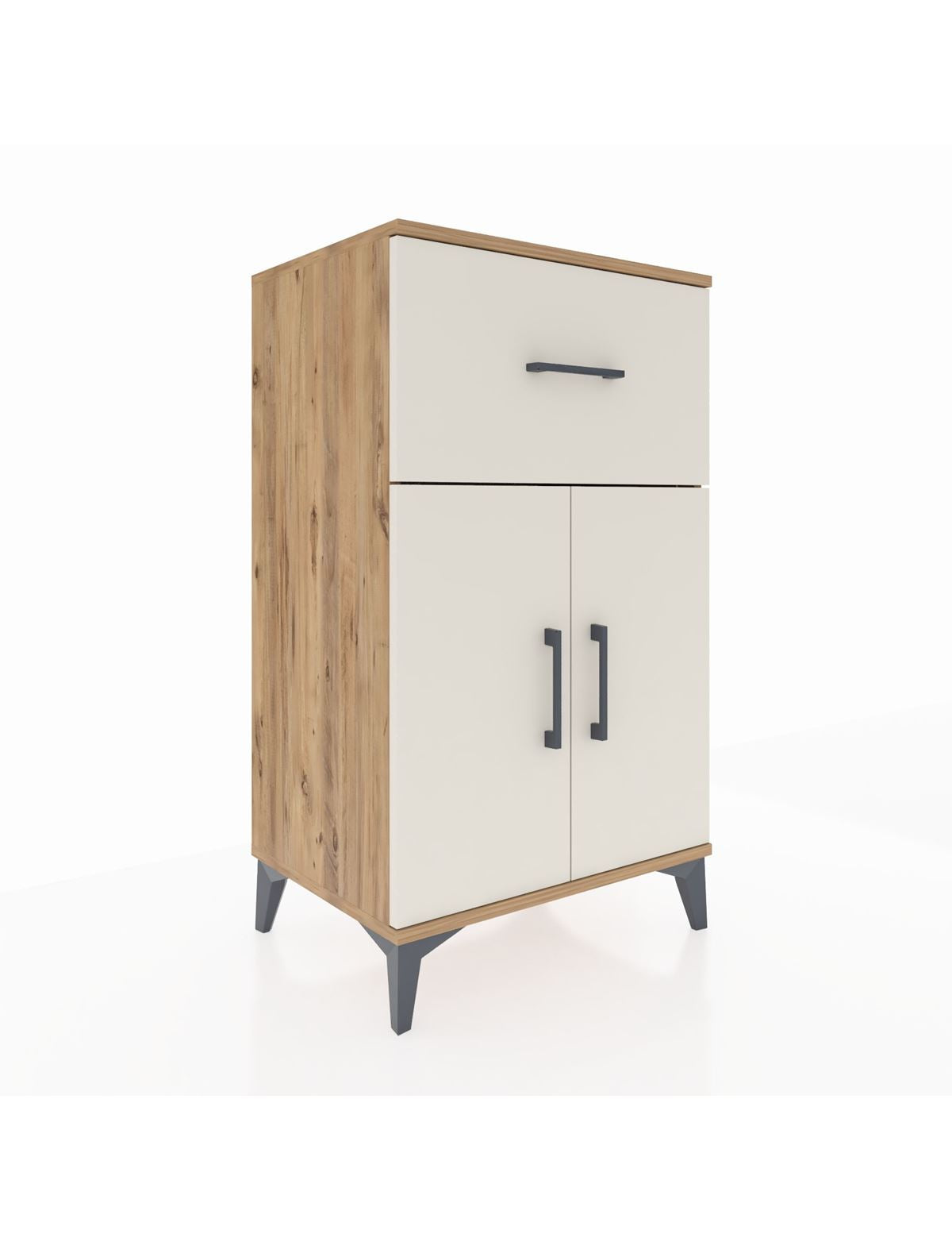 Hyperion Komodin Tek Raflı Tek Çekmeceli 2 Kapaklı 60x44x106 - S48M010V7B