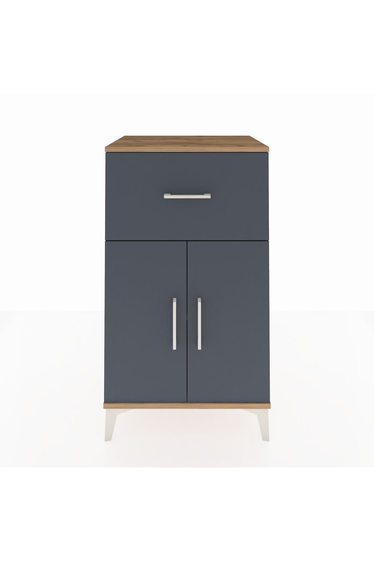 Hyperion Komodin Tek Raflı Tek Çekmeceli 2 Kapaklı 60x44x106 - S48M010V8B