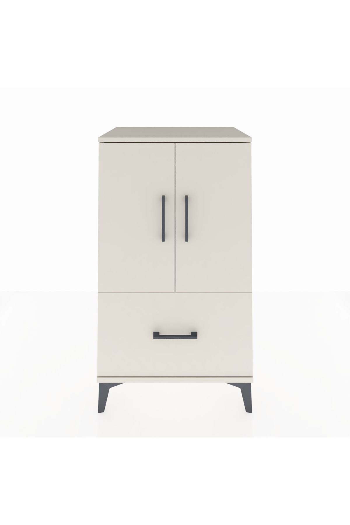 Hyperion Komodin 2 Raflı Tek Çekmeceli 2 Kapaklı 60x44x106 - S48M011V1B