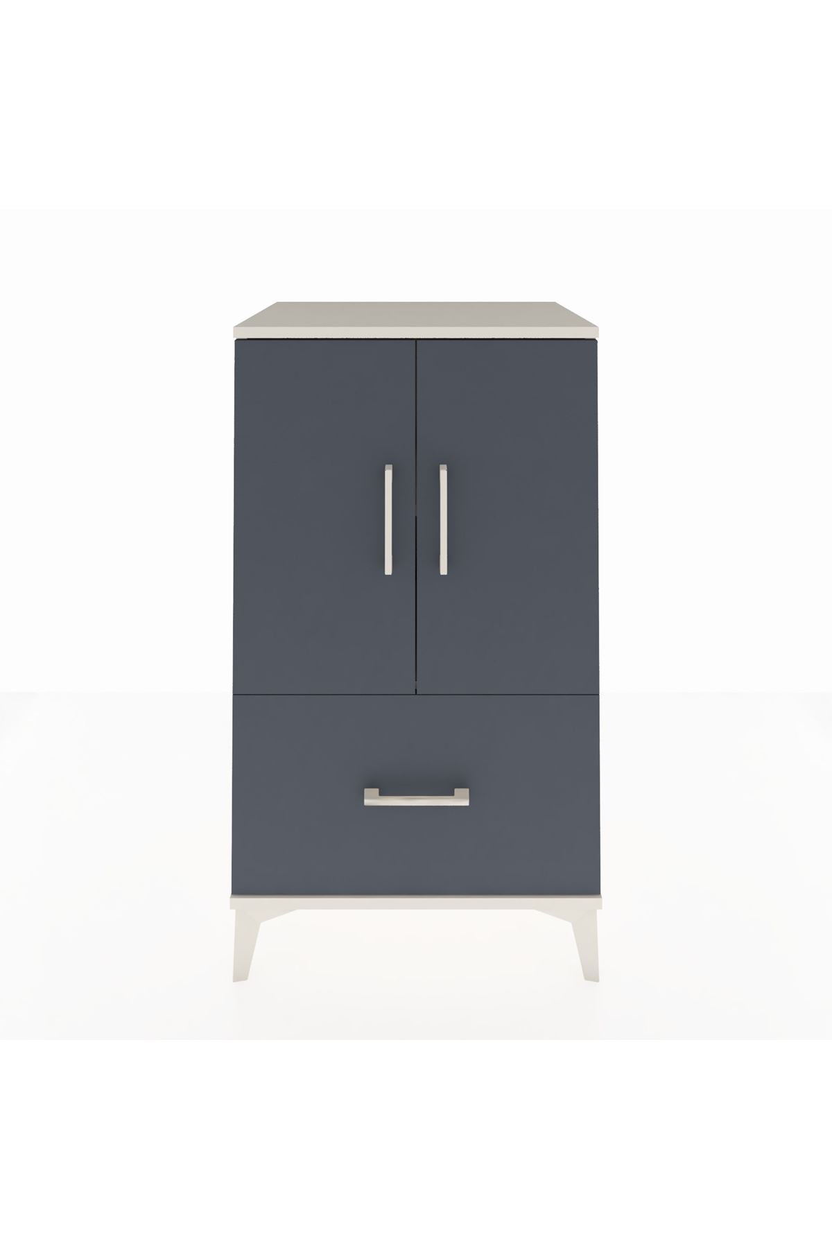 Hyperion Komodin 2 Raflı Tek Çekmeceli 2 Kapaklı 60x44x106 - S48M011V2B