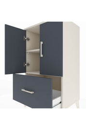 Hyperion Komodin 2 Raflı Tek Çekmeceli 2 Kapaklı 60x44x106 - S48M011V2B