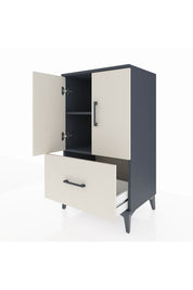 Hyperion Komodin 2 Raflı Tek Çekmeceli 2 Kapaklı 60x44x106 - S48M011V4B