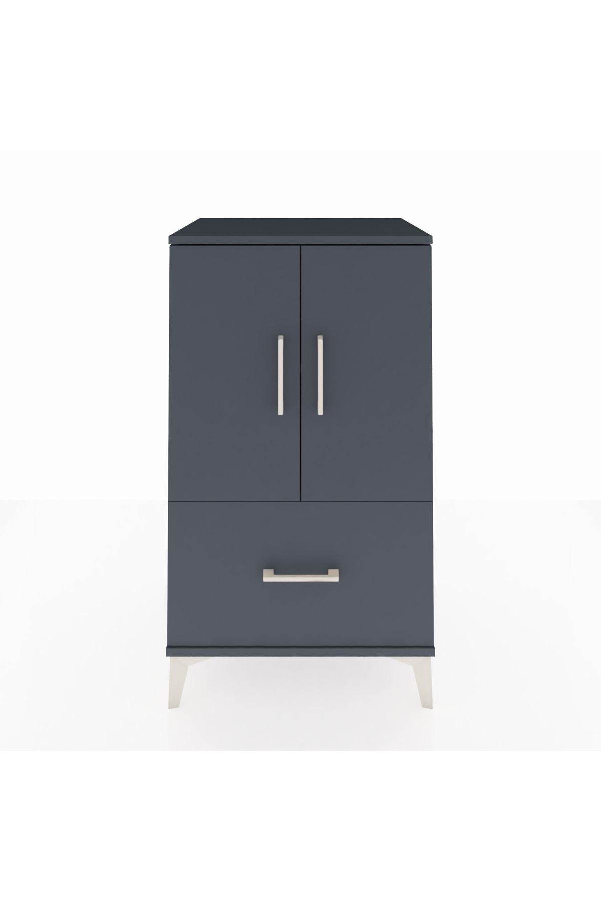 Hyperion Komodin 2 Raflı Tek Çekmeceli 2 Kapaklı 60x44x106 - S48M011V5B