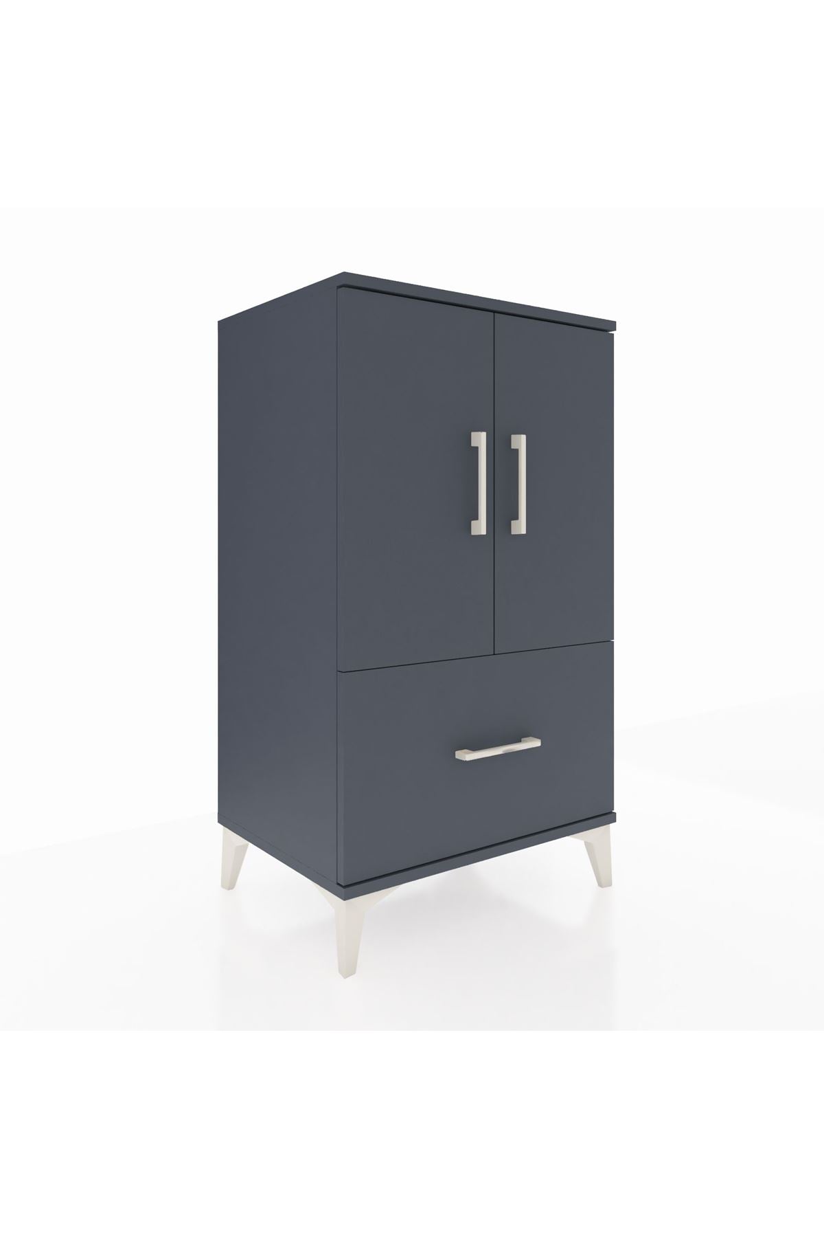 Hyperion Komodin 2 Raflı Tek Çekmeceli 2 Kapaklı 60x44x106 - S48M011V5B