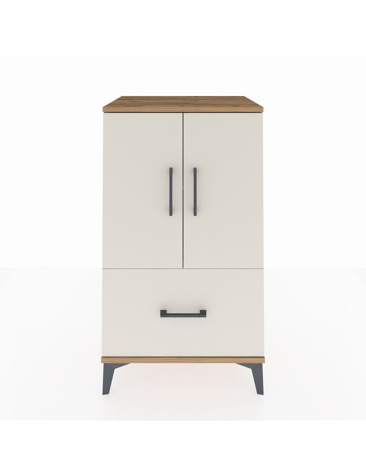 Hyperion Komodin 2 Raflı Tek Çekmeceli 2 Kapaklı 60x44x106 - S48M011V7B