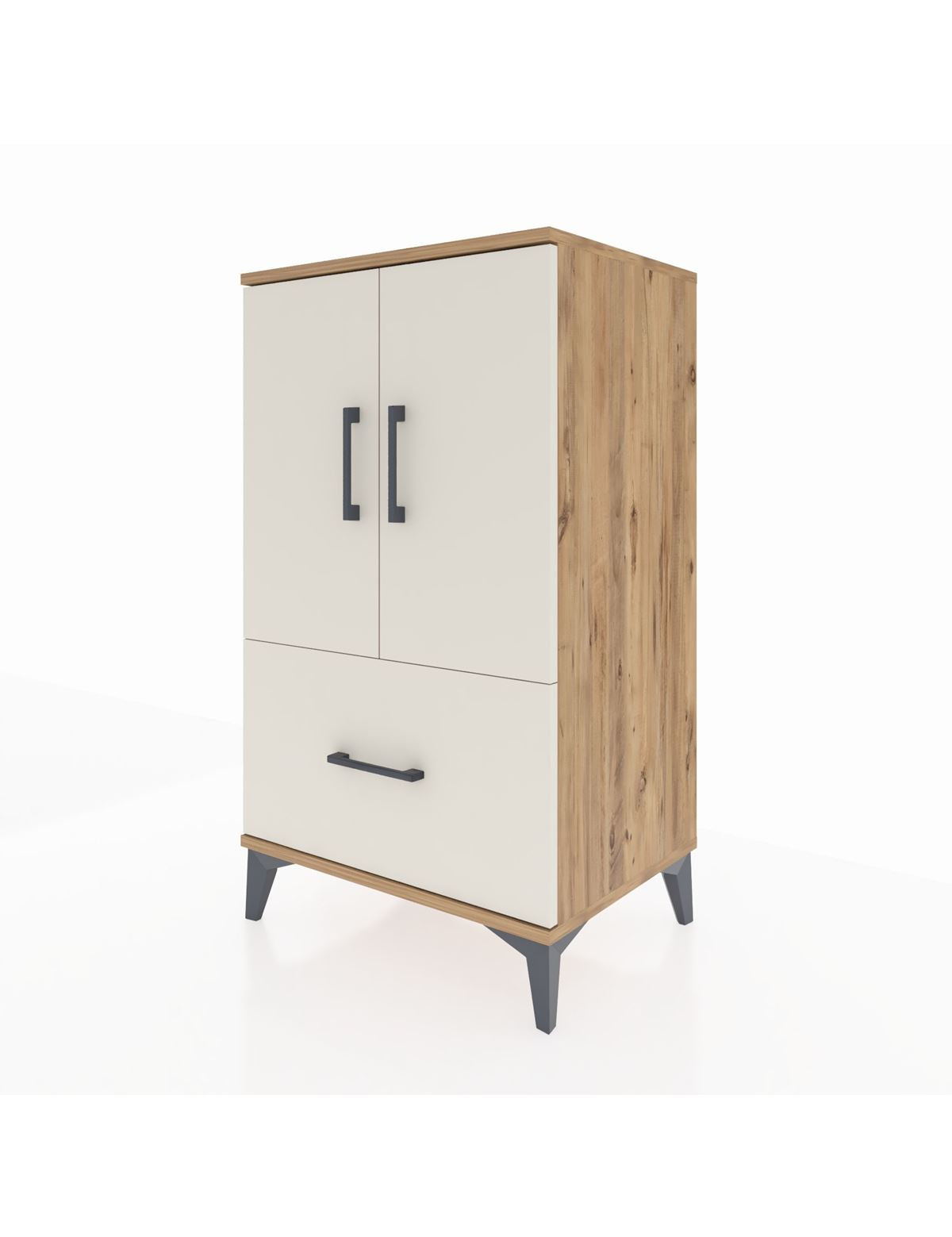 Hyperion Komodin 2 Raflı Tek Çekmeceli 2 Kapaklı 60x44x106 - S48M011V7B