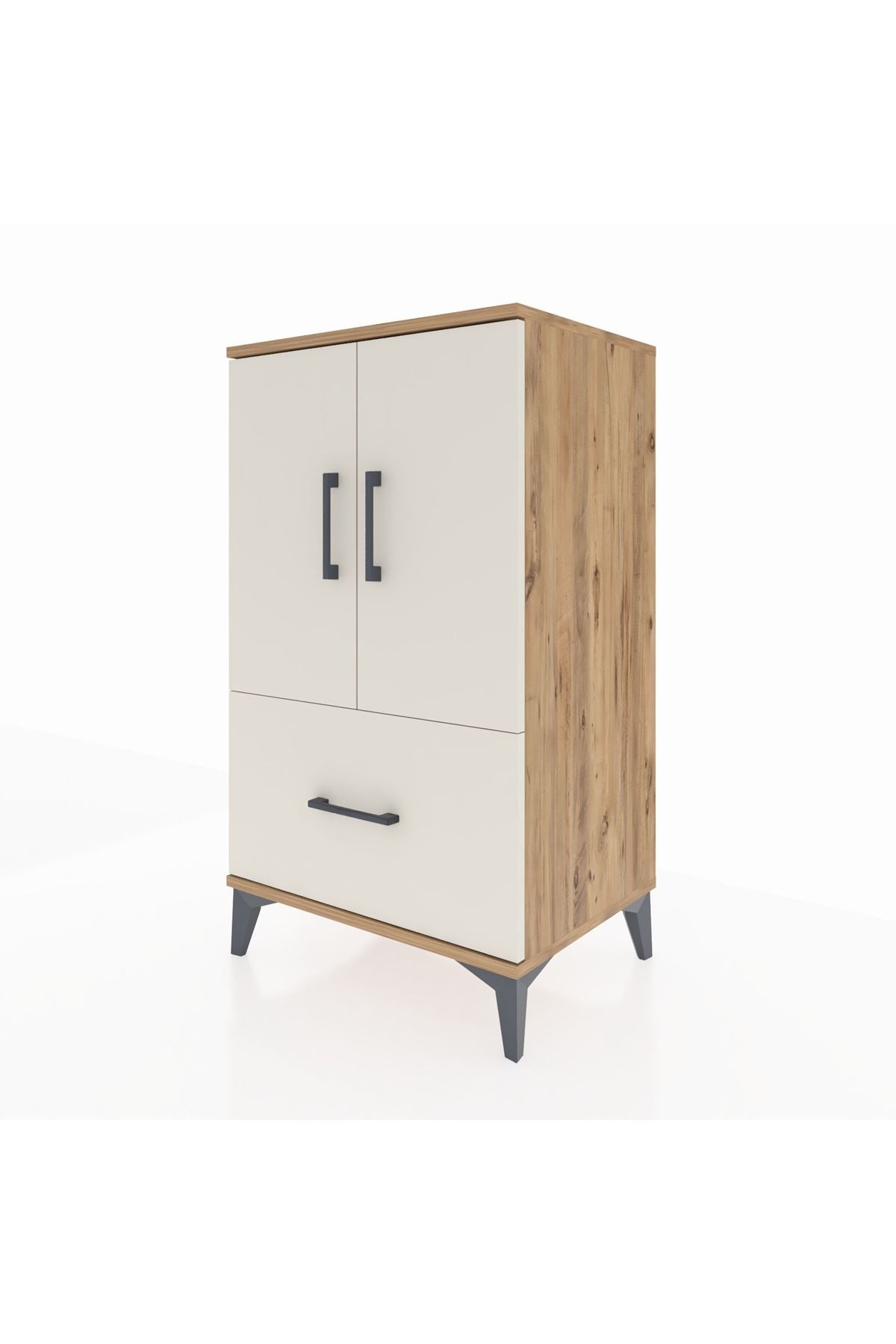 Hyperion Komodin 2 Raflı Tek Çekmeceli 2 Kapaklı 60x44x106 - S48M011V7B