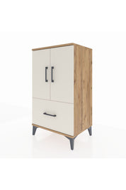 Hyperion Komodin 2 Raflı Tek Çekmeceli 2 Kapaklı 60x44x106 - S48M011V7B