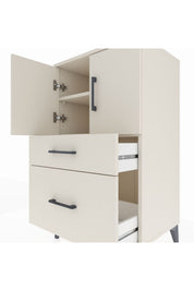 Hyperion Komodin 2 Raflı 2 Çekmeceli 2 Kapaklı 60x44x106 - S48M012V1B