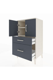 Hyperion Komodin 2 Raflı 2 Çekmeceli 2 Kapaklı 60x44x106 - S48M012V2B