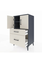 Hyperion Komodin 2 Raflı 2 Çekmeceli 2 Kapaklı 60x44x106 - S48M012V4B