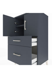 Hyperion Komodin 2 Raflı 2 Çekmeceli 2 Kapaklı 60x44x106 - S48M012V5B