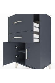 Hyperion Komodin Tek Raflı 2 Çekmeceli 2 Kapaklı 60x44x106 - S48M013V5B