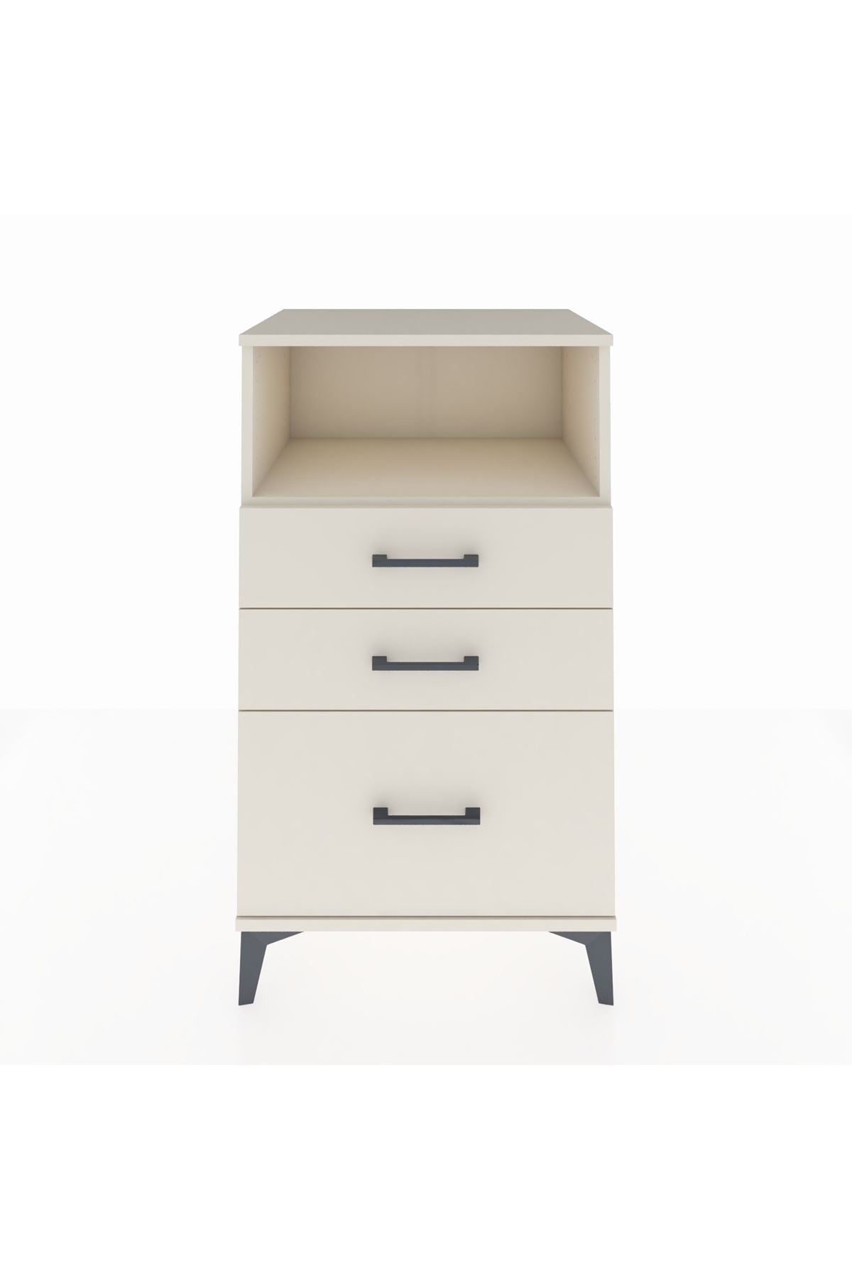 Hyperion Komodin Tek Raflı 3 Çekmeceli 60x44x106 - S48M014V1B