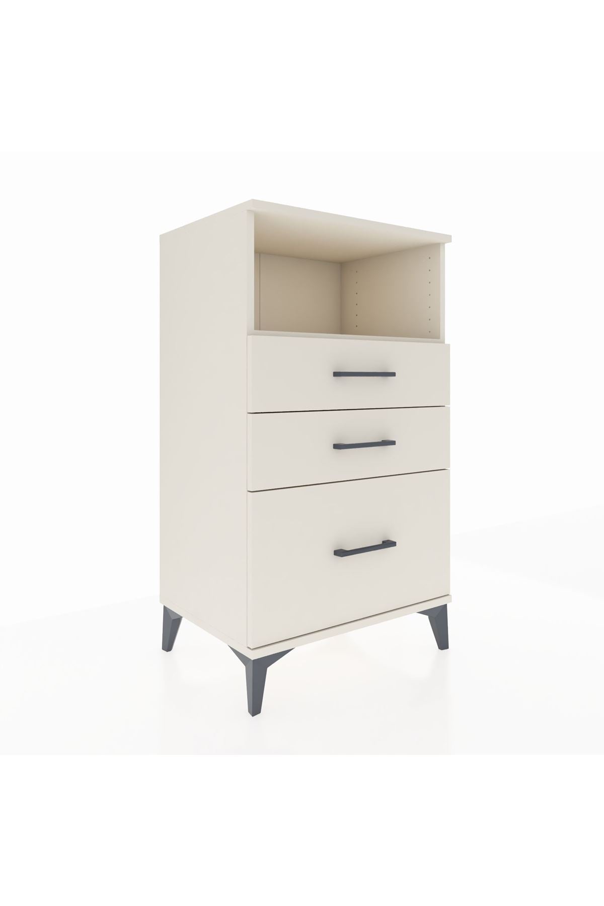 Hyperion Komodin Tek Raflı 3 Çekmeceli 60x44x106 - S48M014V1B