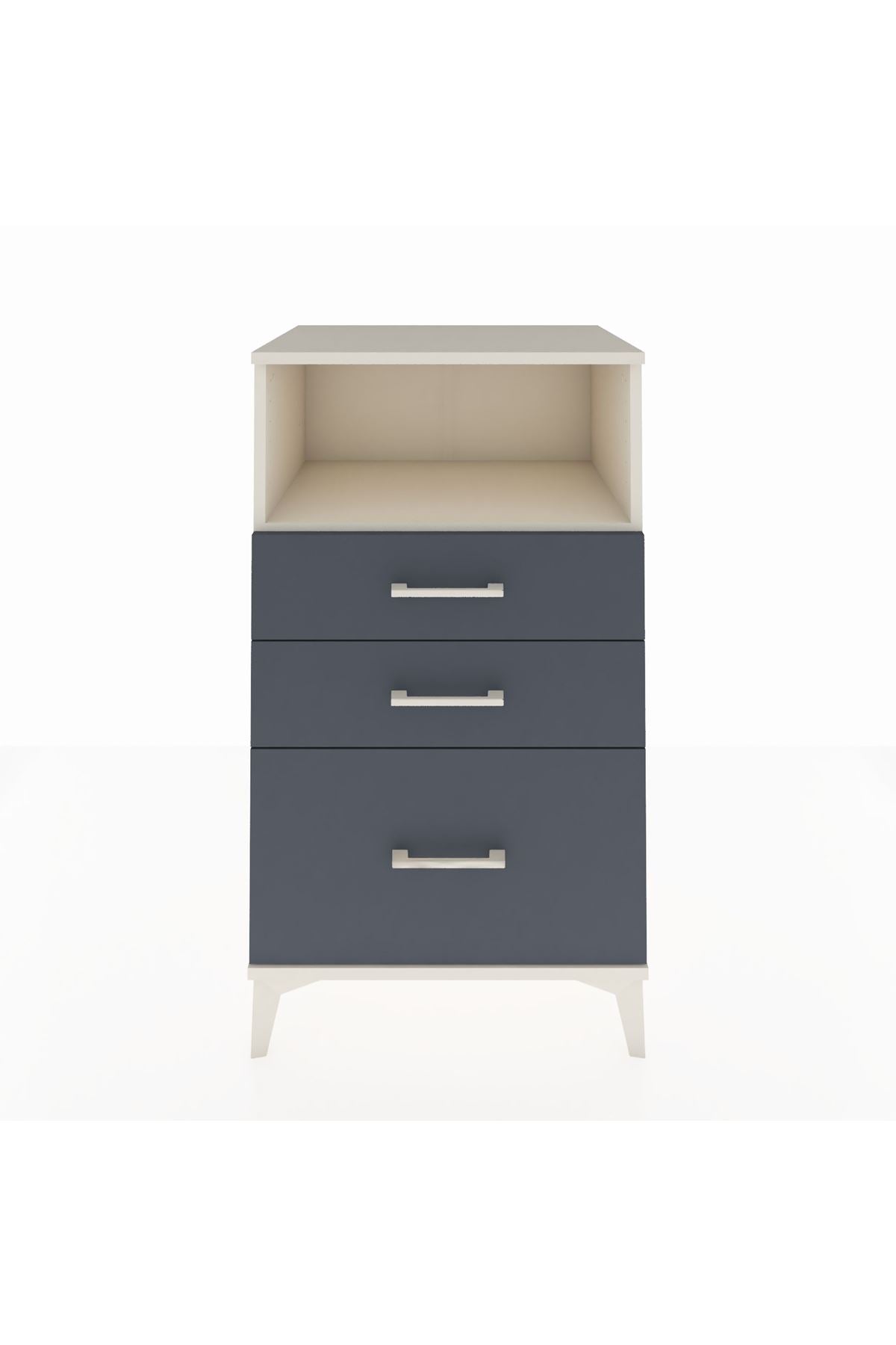 Hyperion Komodin Tek Raflı 3 Çekmeceli 60x44x106 - S48M014V2B