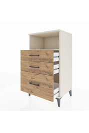 Hyperion Komodin Tek Raflı 3 Çekmeceli 60x44x106 - S48M014V3B