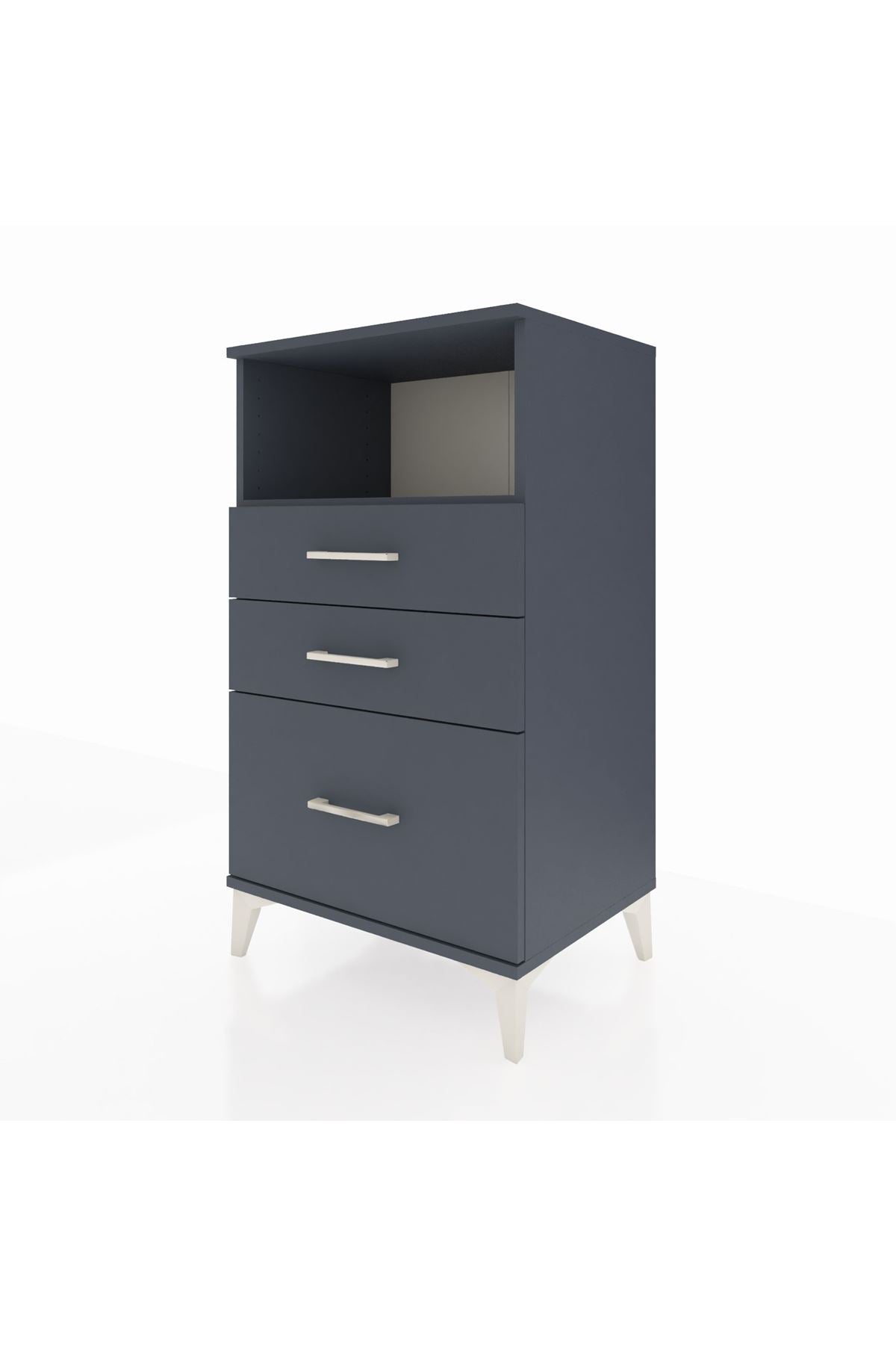 Hyperion Komodin Tek Raflı 3 Çekmeceli 60x44x106 - S48M014V5B