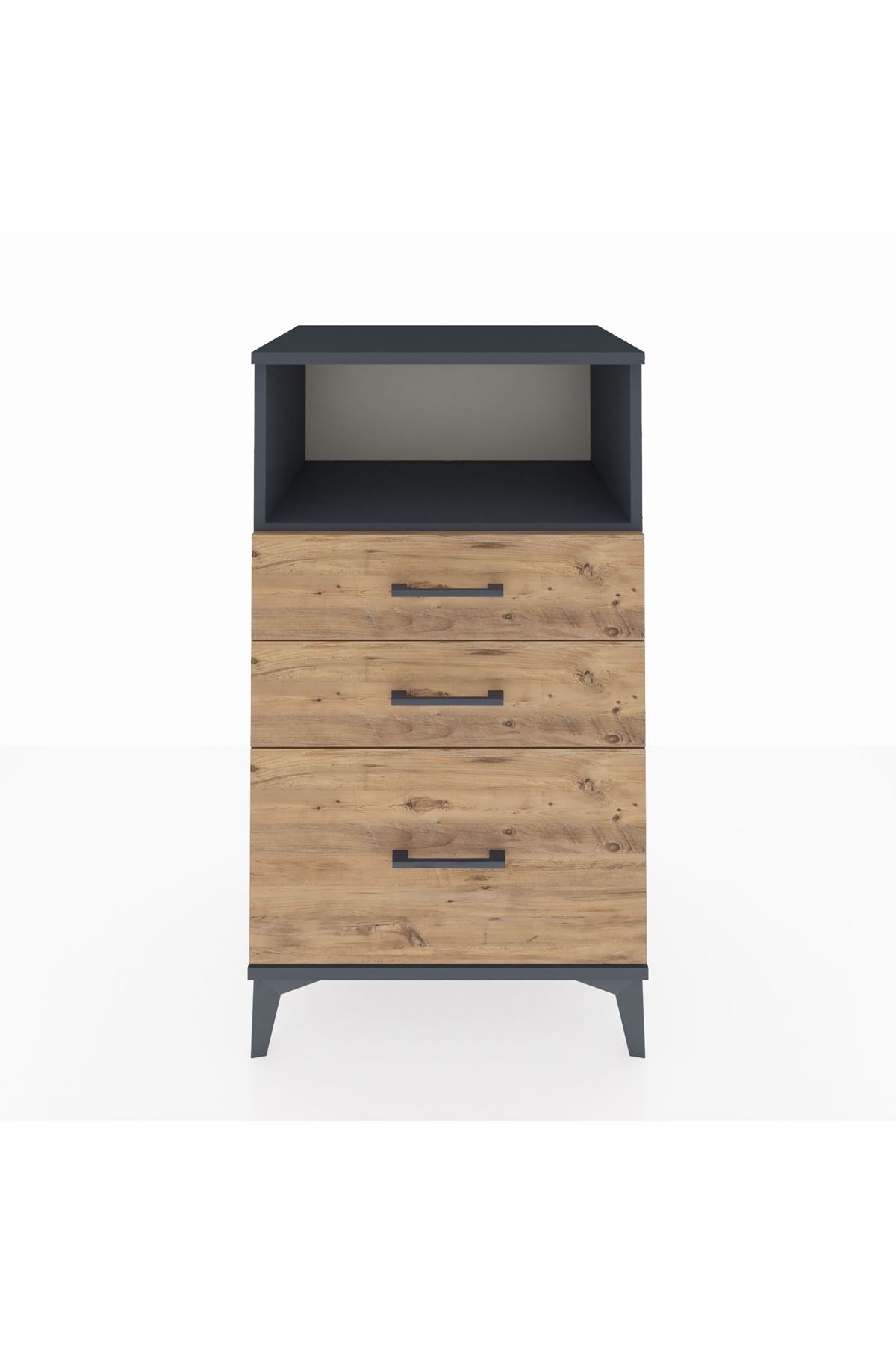 Hyperion Komodin Tek Raflı 3 Çekmeceli 60x44x106 - S48M014V6B