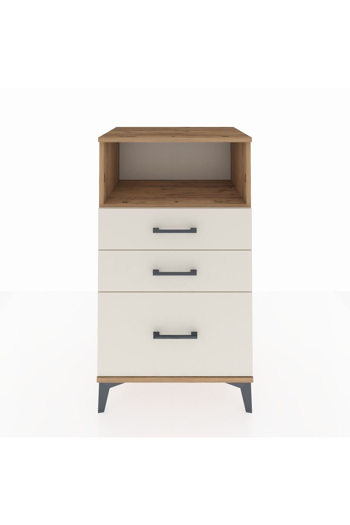 Hyperion Komodin Tek Raflı 3 Çekmeceli 60x44x106 - S48M014V7B