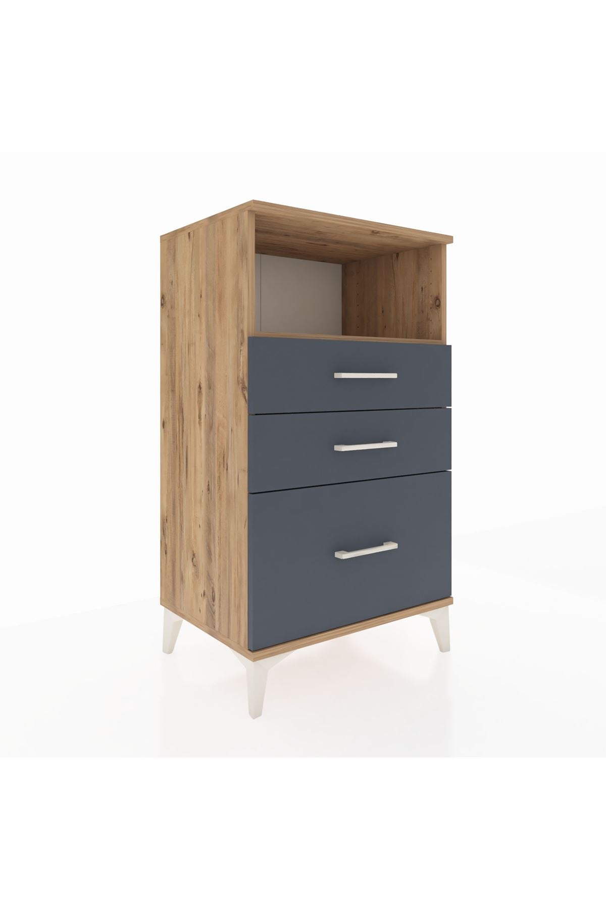 Hyperion Komodin Tek Raflı 3 Çekmeceli 60x44x106 - S48M014V8B