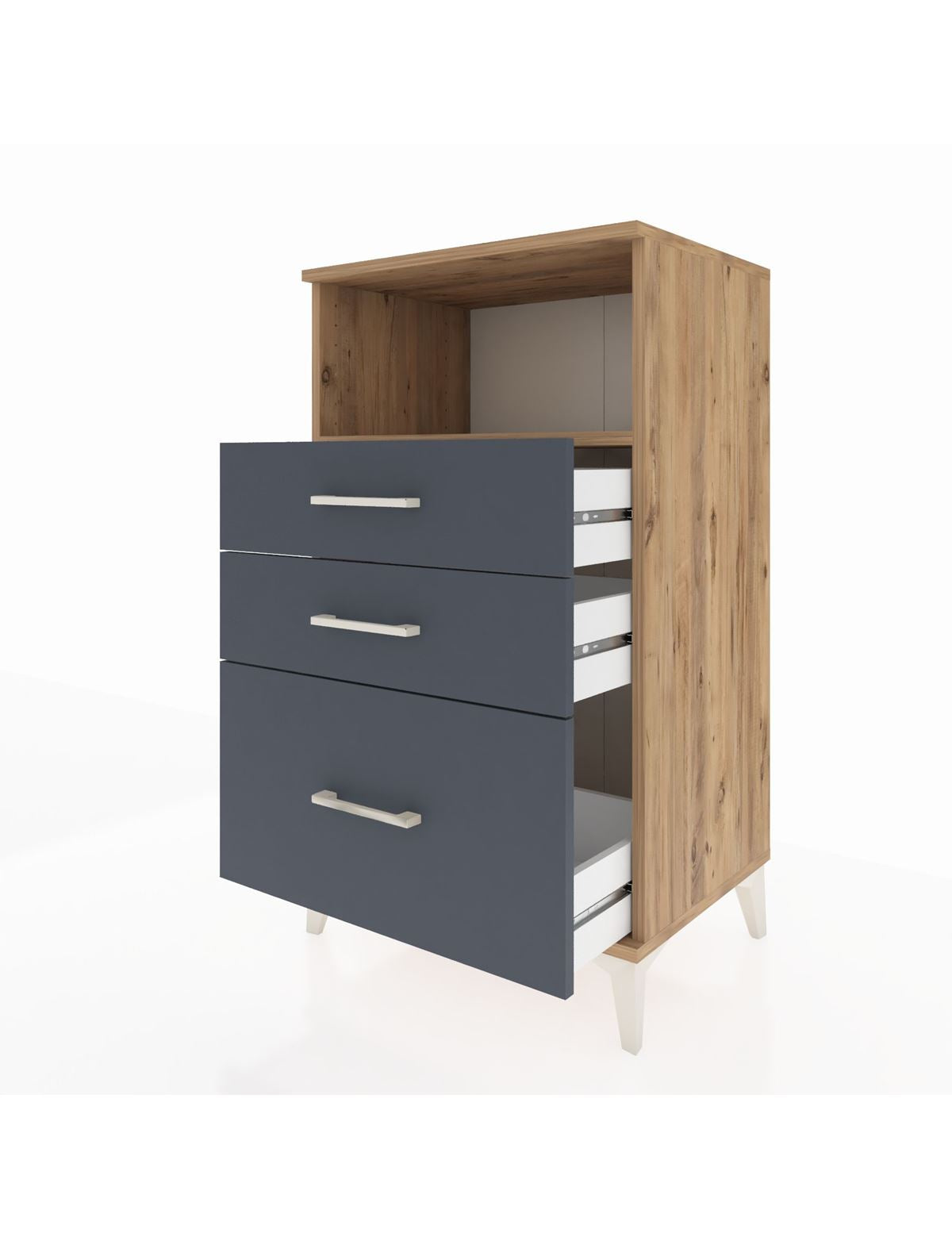Hyperion Komodin Tek Raflı 3 Çekmeceli 60x44x106 - S48M014V8B