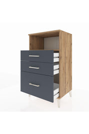 Hyperion Komodin Tek Raflı 3 Çekmeceli 60x44x106 - S48M014V8B