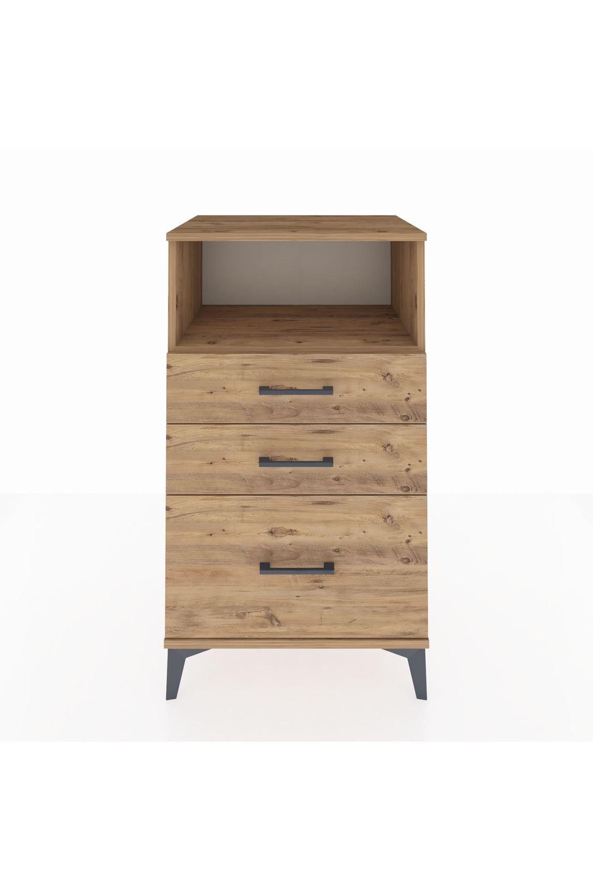 Hyperion Komodin Tek Raflı 3 Çekmeceli 60x44x106 - S48M014V9B