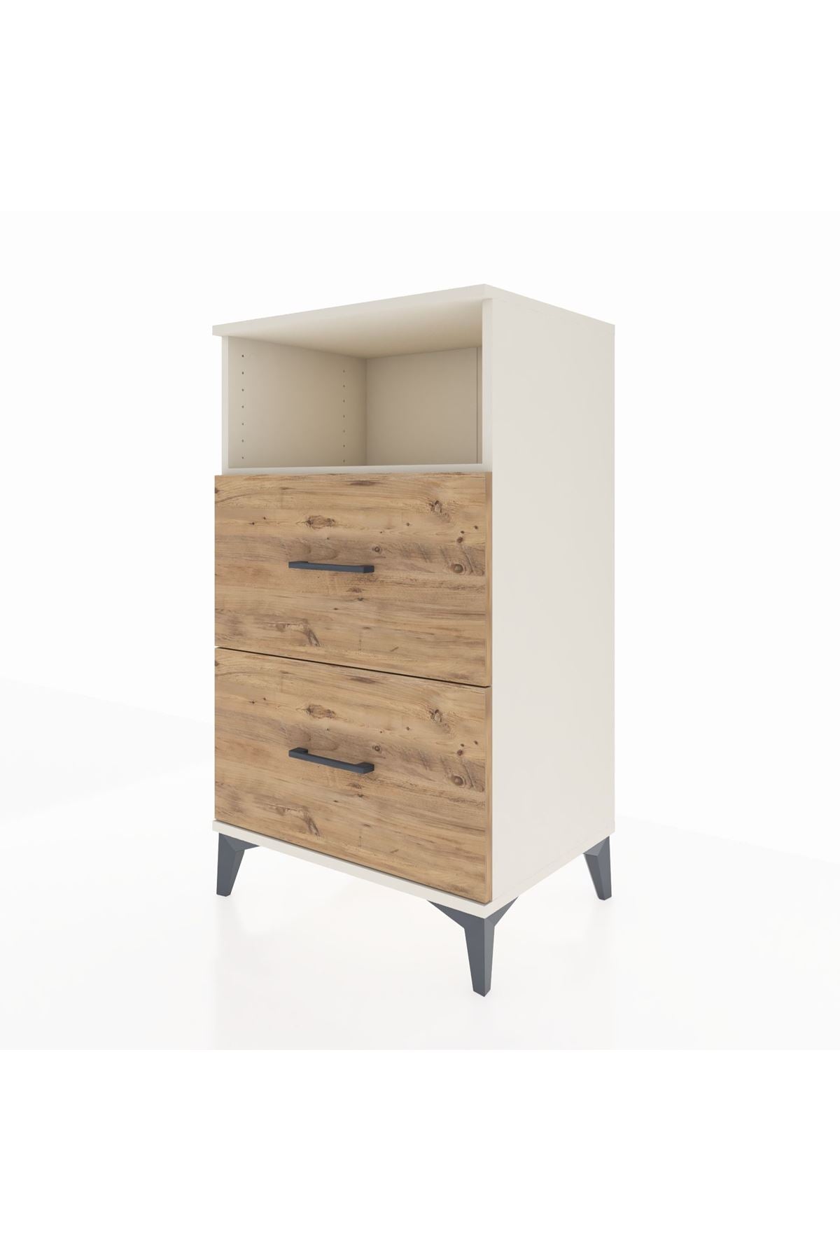 Hyperion Komodin Tek Raflı 2 Çekmeceli 60x44x106 - S48M015V3B