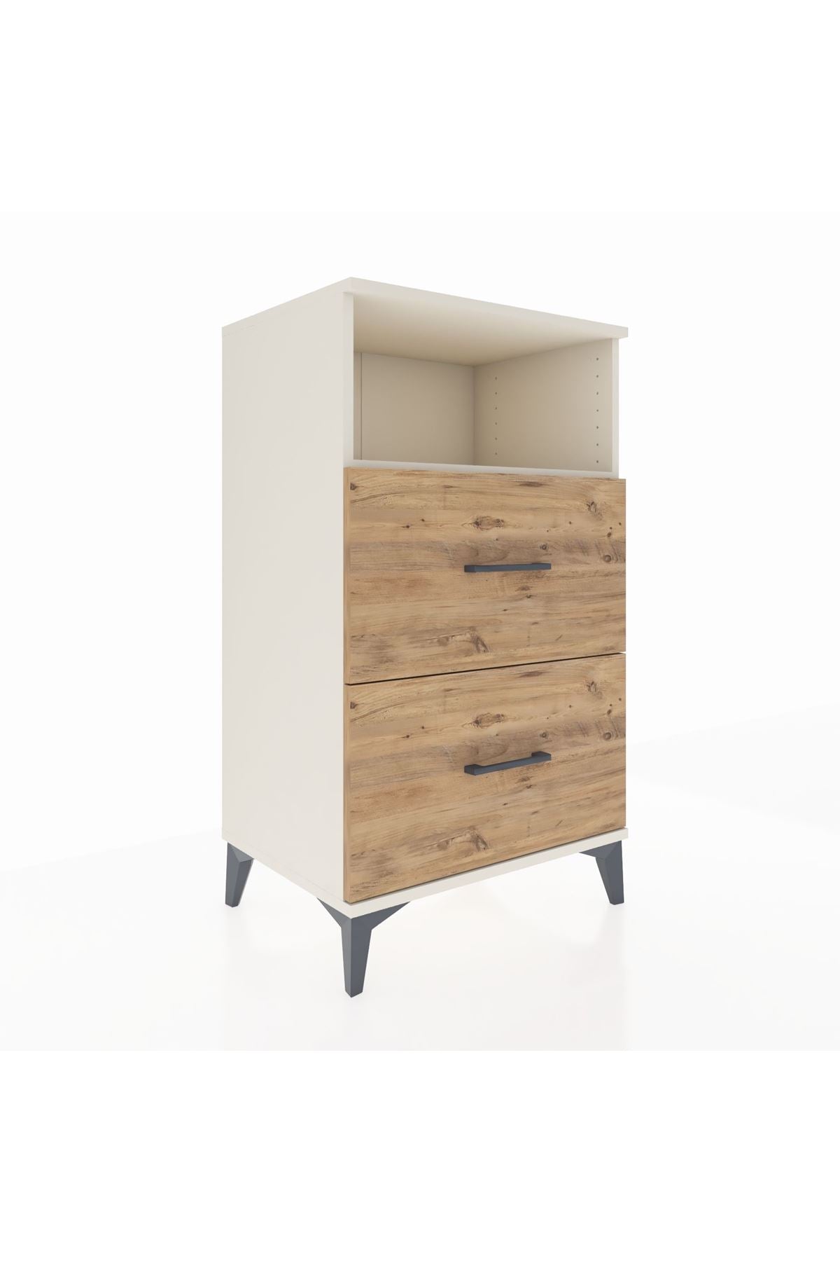 Hyperion Komodin Tek Raflı 2 Çekmeceli 60x44x106 - S48M015V3B