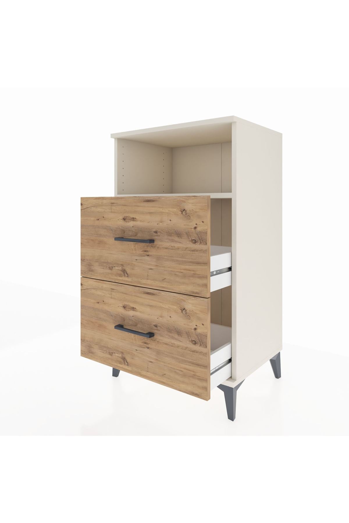Hyperion Komodin Tek Raflı 2 Çekmeceli 60x44x106 - S48M015V3B