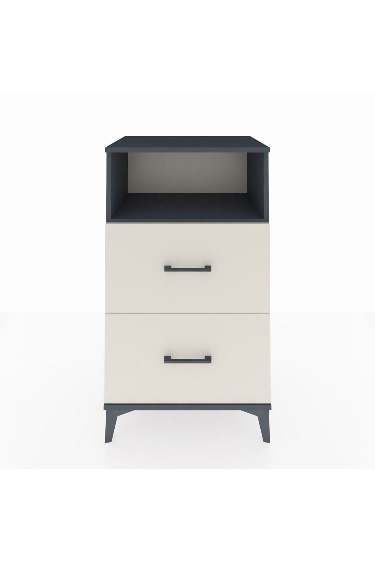 Hyperion Komodin Tek Raflı 2 Çekmeceli 60x44x106 - S48M015V4B