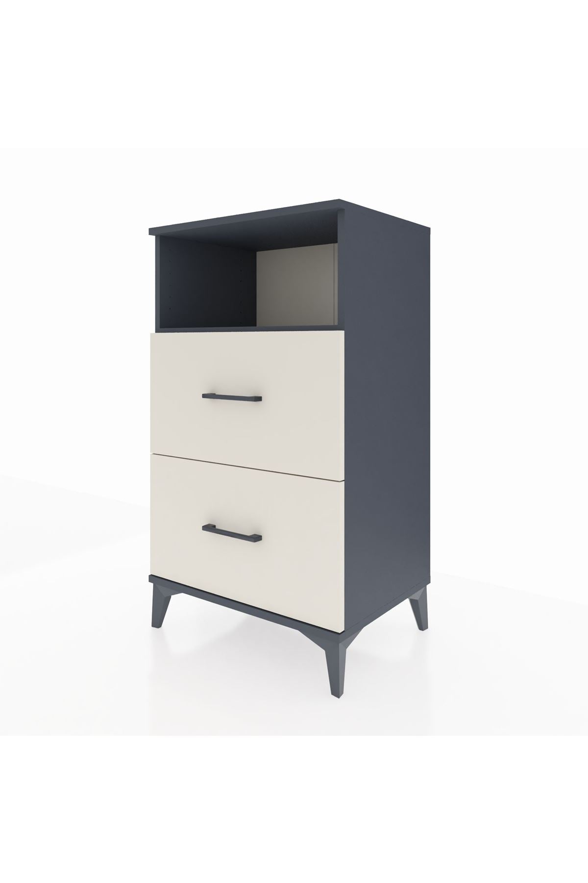 Hyperion Komodin Tek Raflı 2 Çekmeceli 60x44x106 - S48M015V4B