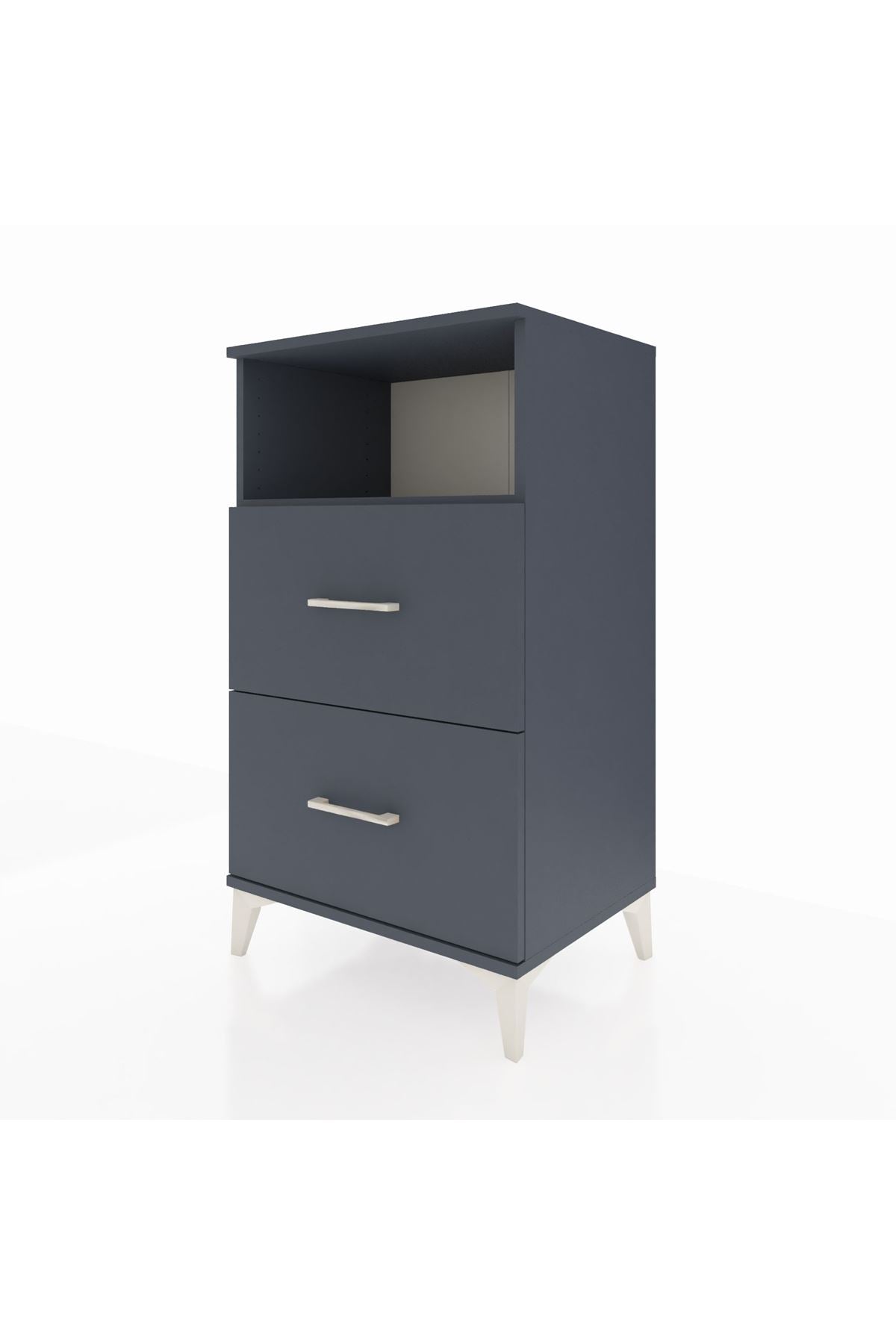 Hyperion Komodin Tek Raflı 2 Çekmeceli 60x44x106 - S48M015V5B
