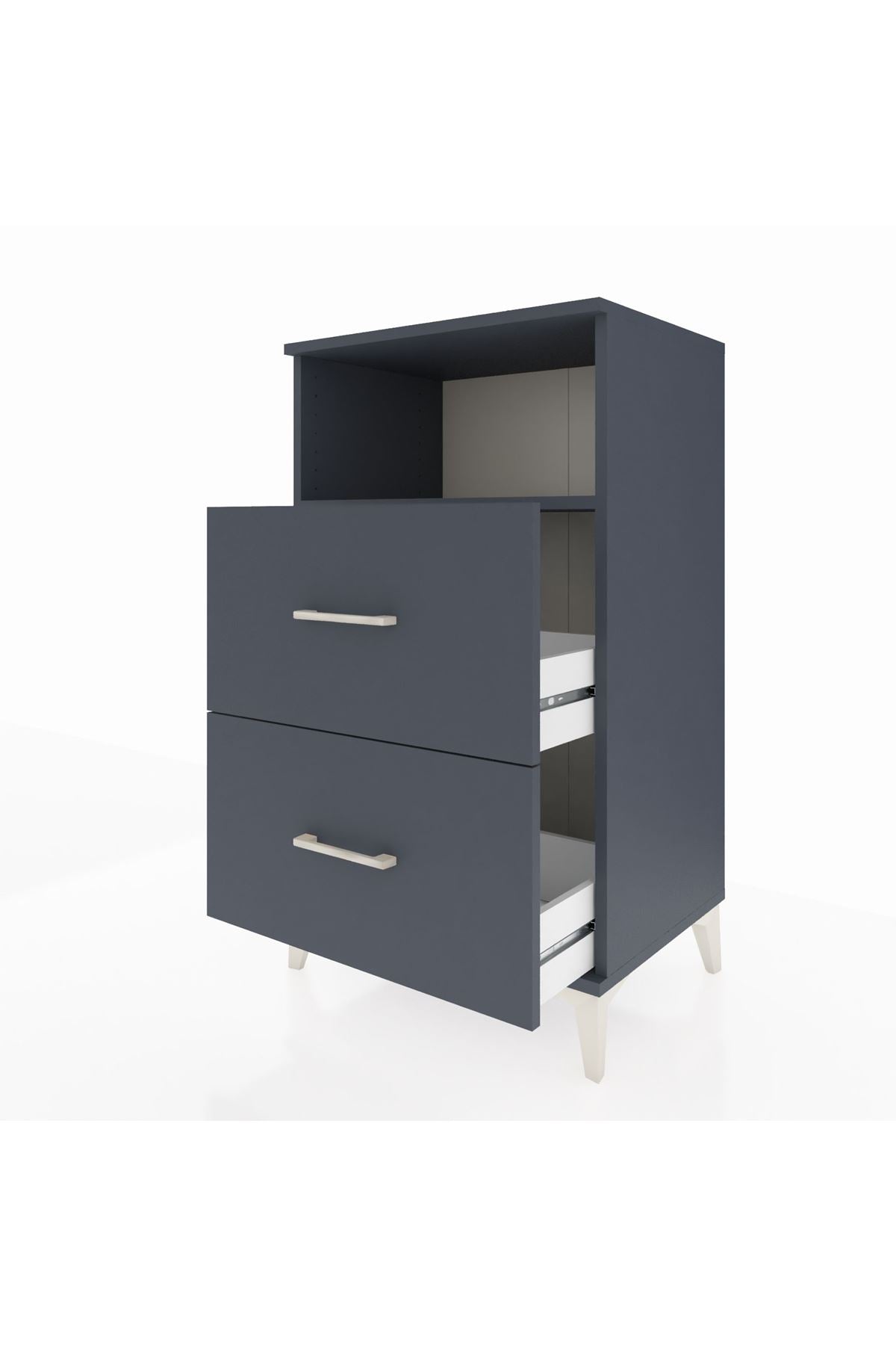 Hyperion Komodin Tek Raflı 2 Çekmeceli 60x44x106 - S48M015V5B