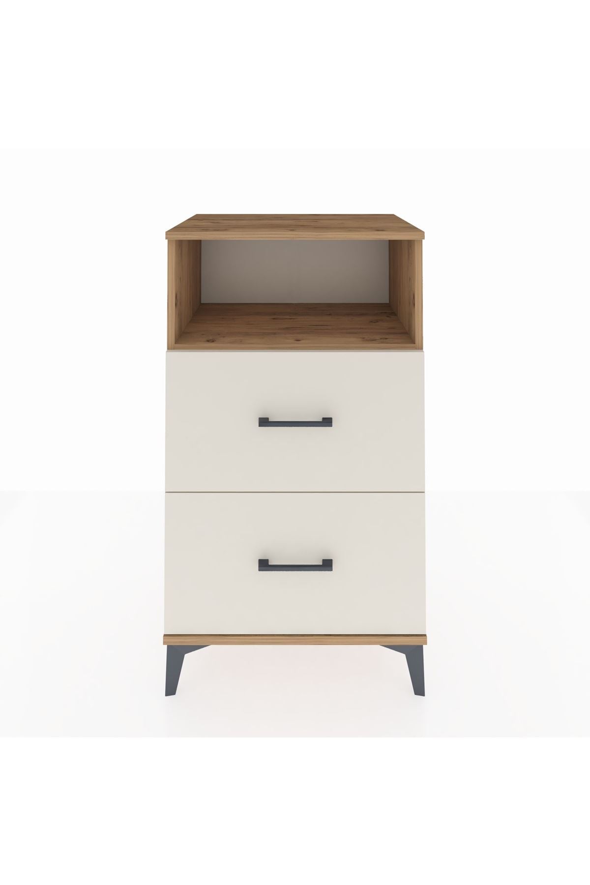 Hyperion Komodin Tek Raflı 2 Çekmeceli 60x44x106 - S48M015V7B
