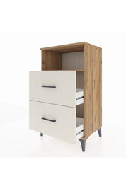 Hyperion Komodin Tek Raflı 2 Çekmeceli 60x44x106 - S48M015V7B